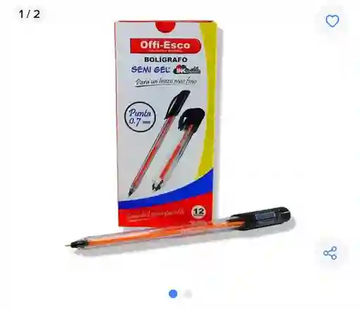 Esfero Offi Esco Semi-gel Negro