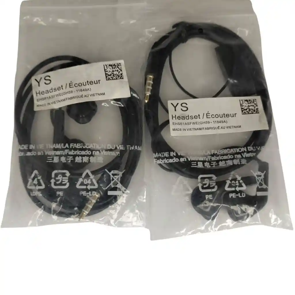 Auriculares Tipo Samsung Clasicos Negro
