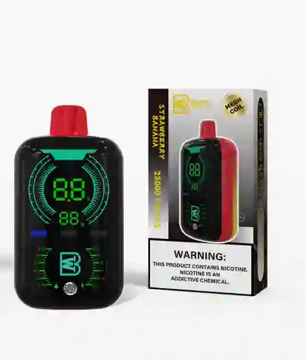 Vape Black And White Strawberry Banana 28.000 Puffs