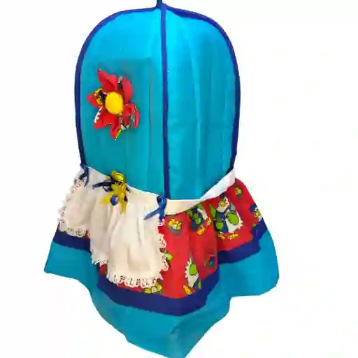 Forro Para Licuadora Azul Flores