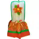 Forro Licuadora Flor Naranja Moño