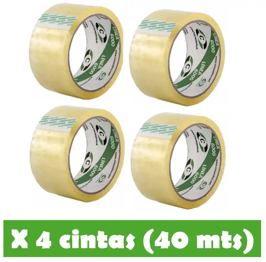 Cinta Ancha O Gruesa Transparente X 4 Und Andina