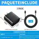 Cargador Carga Rapida De 45w Con Cable Tipo C A Tipo C