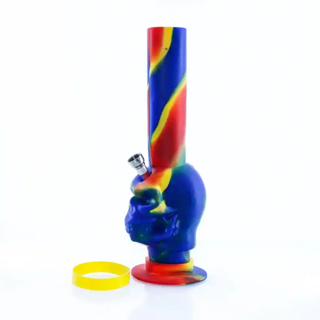 Bong En Silicona Calavera - Multiocolor