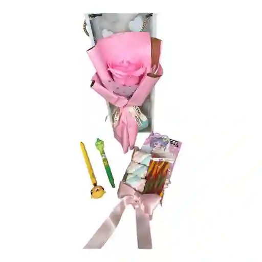 Flor Suave Rosa Kit Escritura Grande