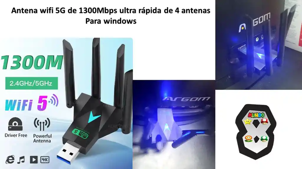 Antena Wifi 5g Para Pc Y Laptop 1300mbps