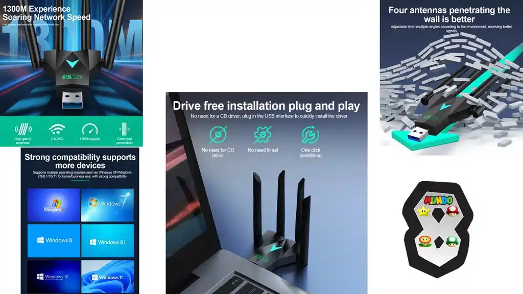 Antena Wifi 5g Para Pc Y Laptop 1300mbps
