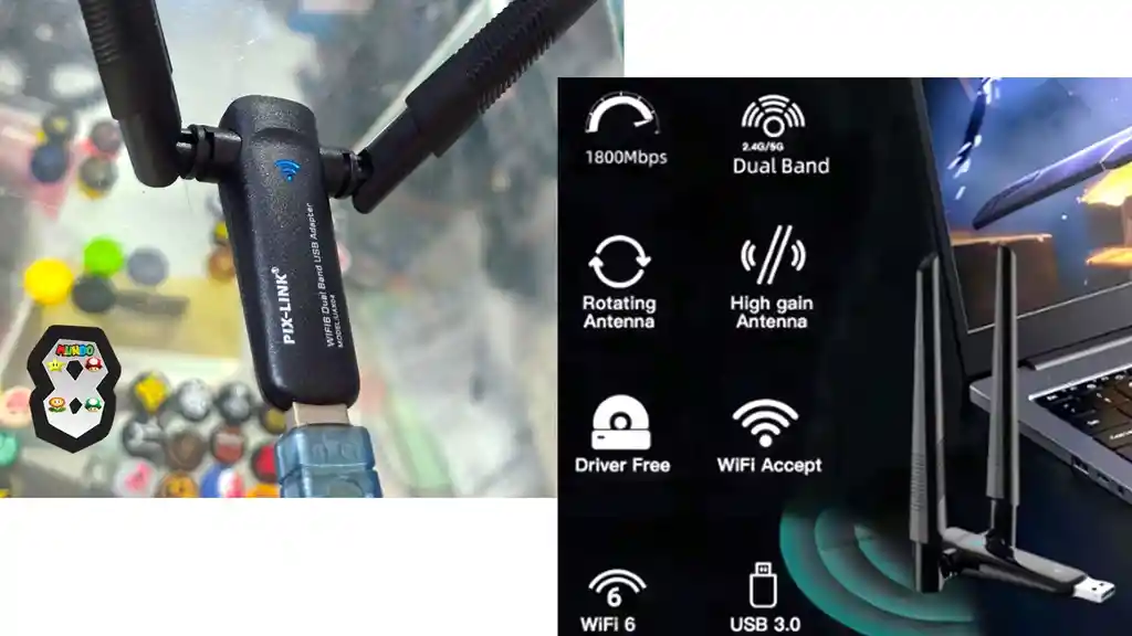 Antena Wifi 6 5g Y Bluetooth 1800mbps Usb Para Pc Y Laptop
