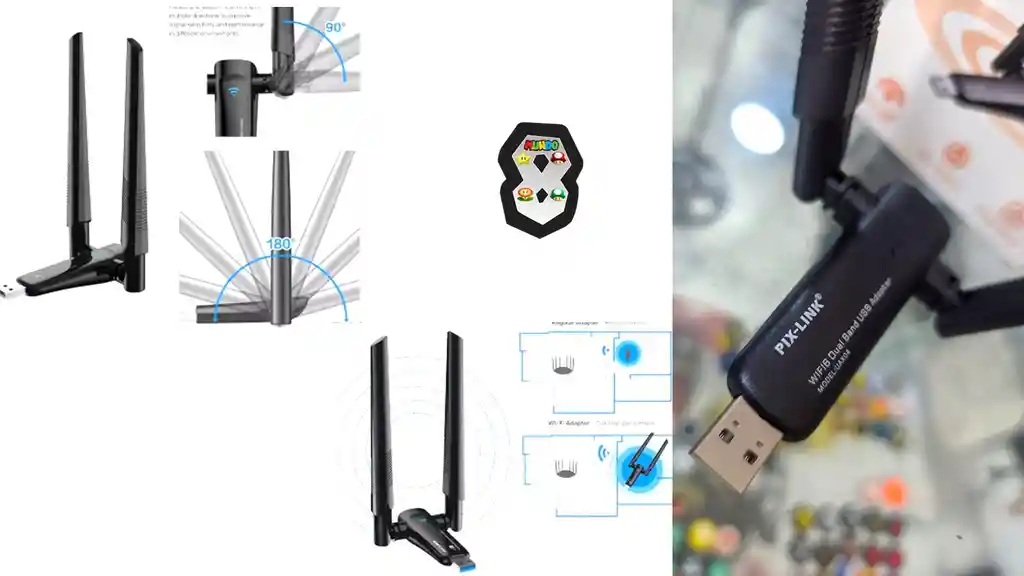 Antena Wifi 6 5g Y Bluetooth 1800mbps Usb Para Pc Y Laptop