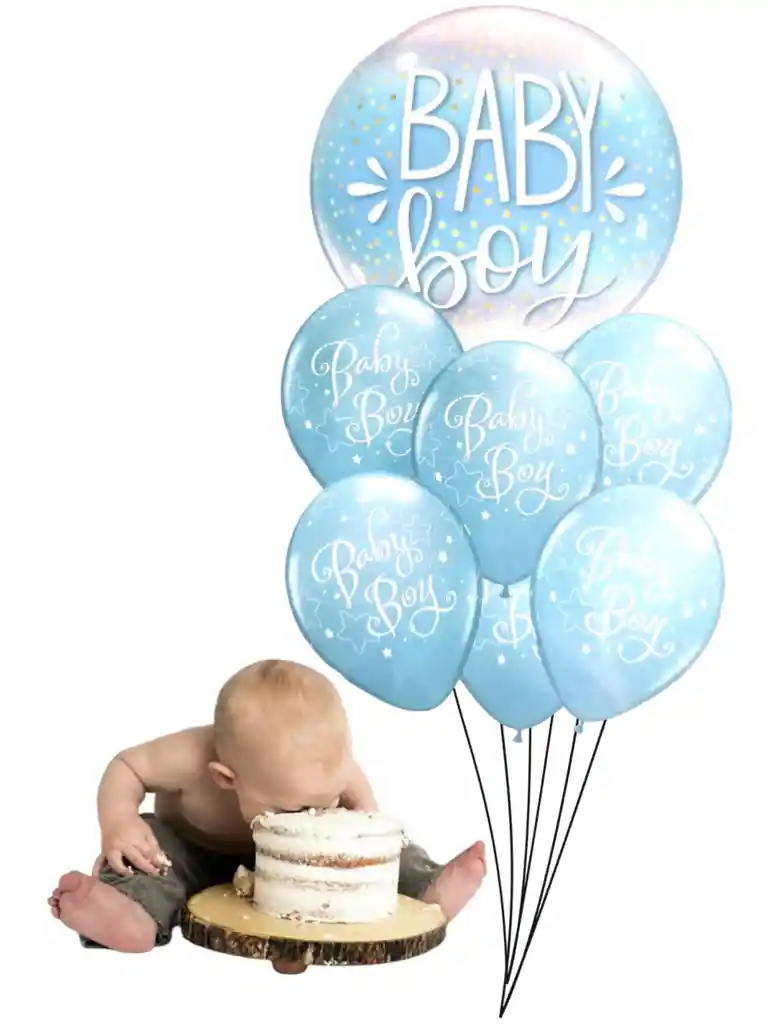 Globos Latex Baby Shower Niño Revelacion Genero Boy