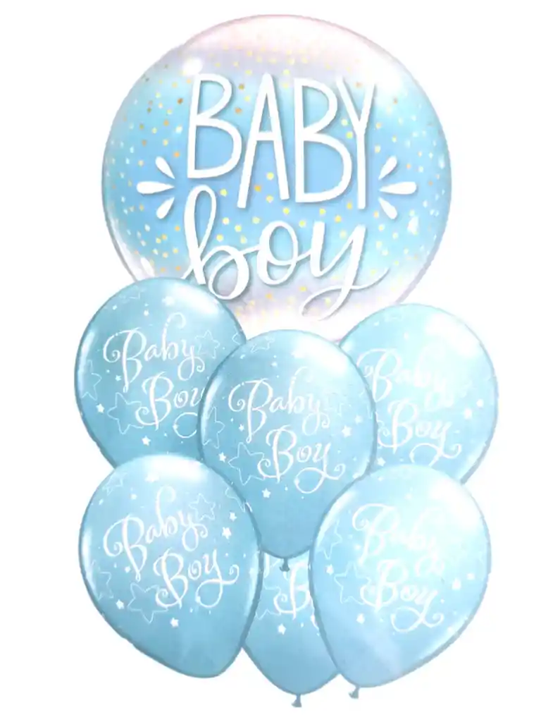 Globos Latex Baby Shower Niño Revelacion Genero Boy
