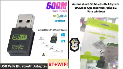 Antena Wifi 5g Bluetooth Para Pc Y Laptop 600mbps