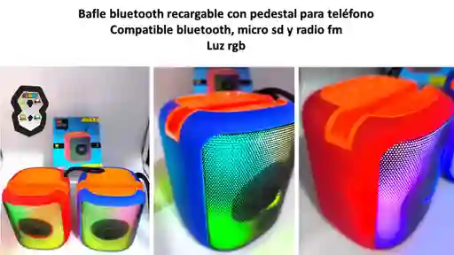 Bafle Bluetooth Recargable Con Fm Usb Y Micro Mas Pedestal Telefono