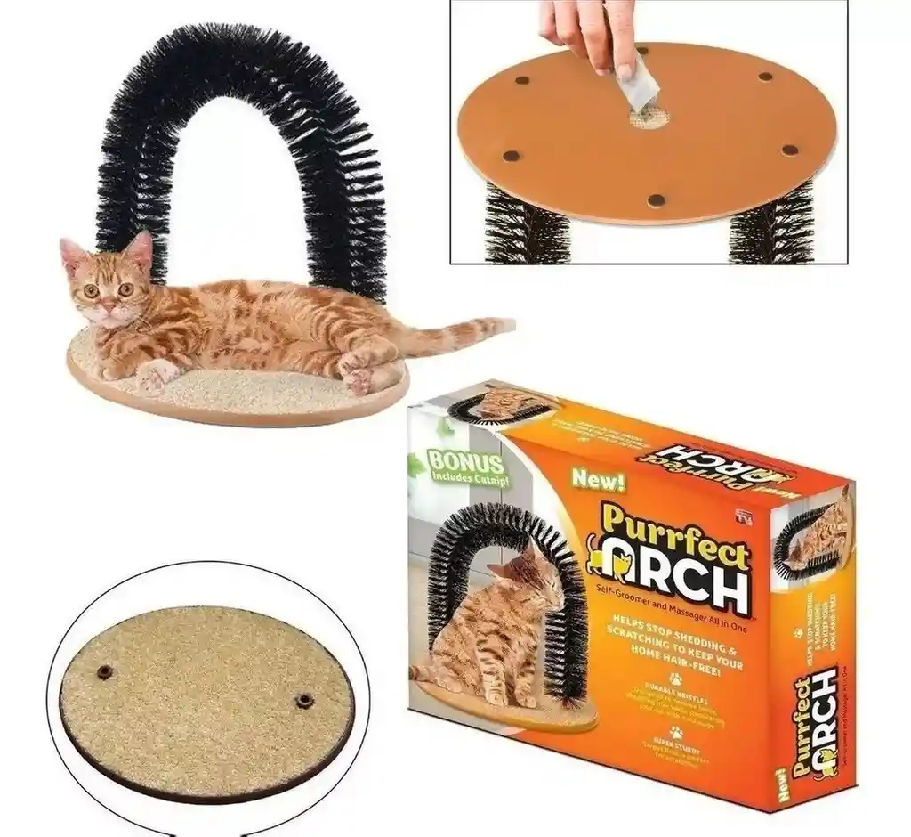Rascador Para Gato Masajeador Cepillo Gatos Rascador En Arco