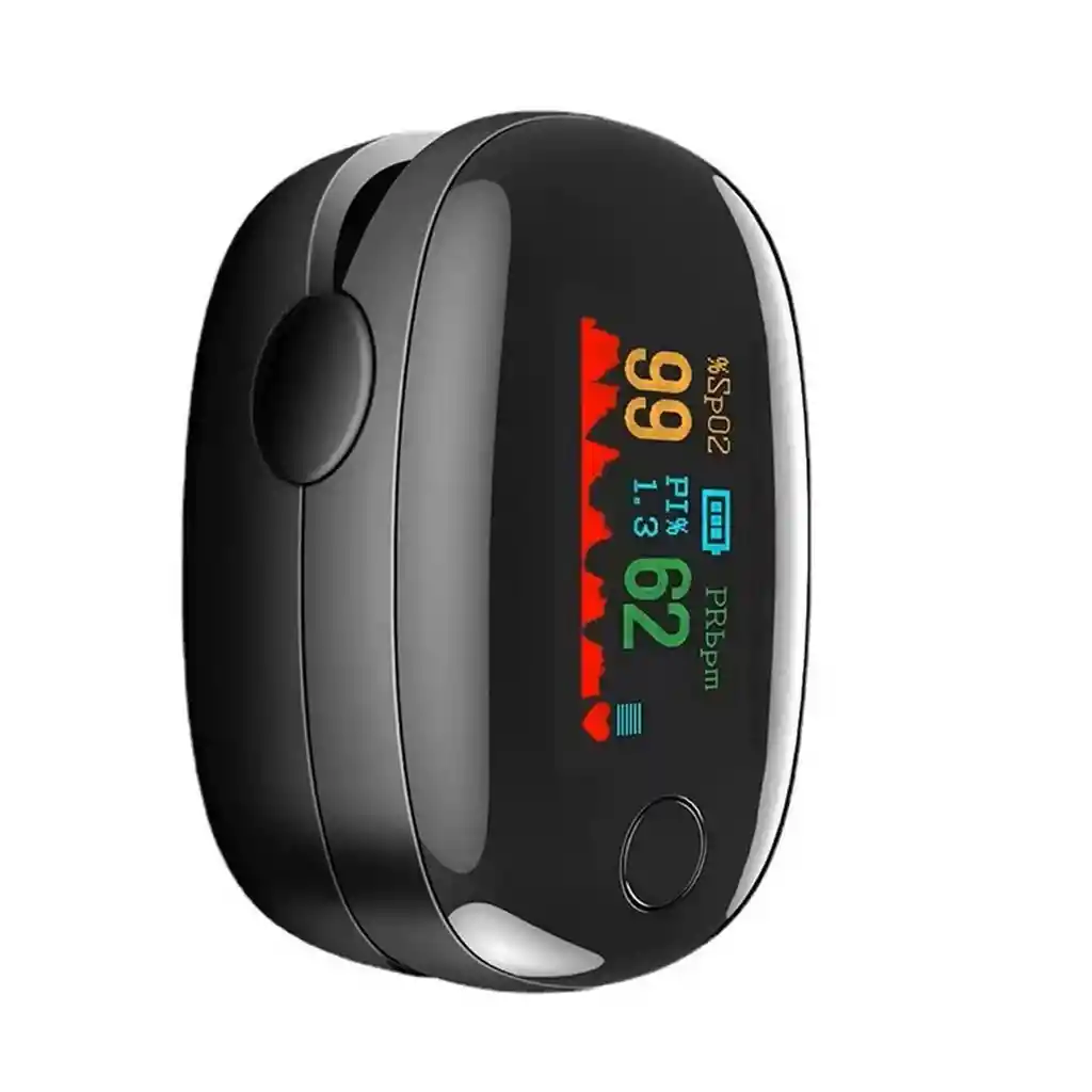 Oxímetro De Dedo De Pulso Ritmo Cardiaco Portatil + Baterias