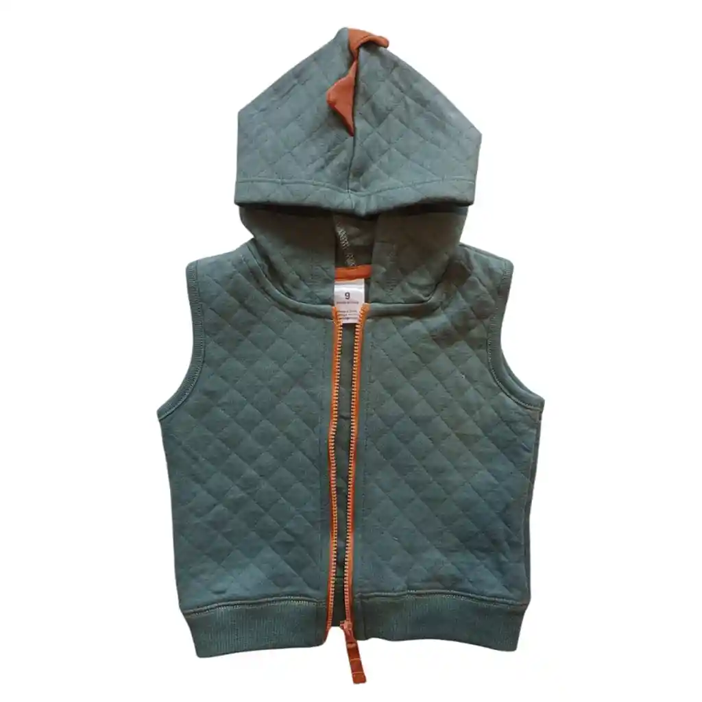 Conjunto De 3pz De 9meses Con Chaleco Dinosaurio, Set De Ropa Para Bebé, Con Chaleco, Pantalón Y Mameluco Estampado, Hecho En Material Hippoargenico