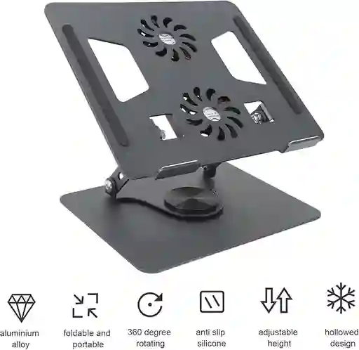 Base Soporte Portátil Laptop Plegable Stand Negra