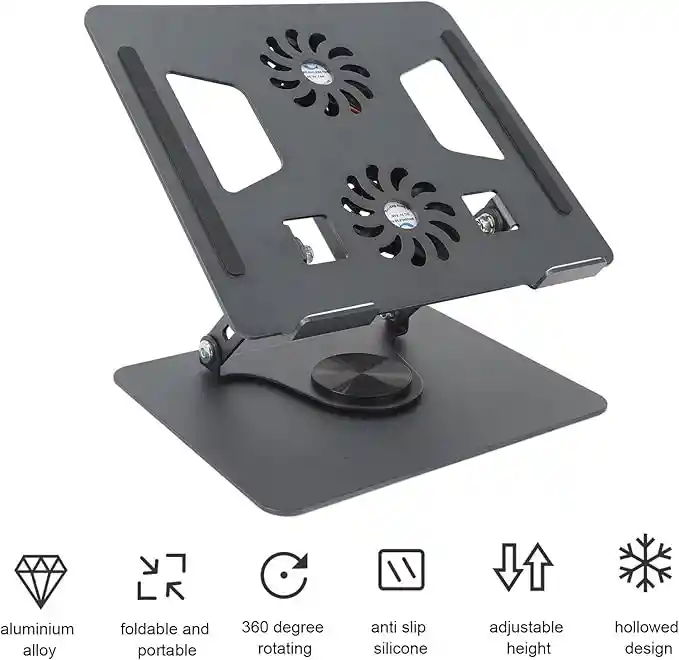 Base Soporte Portátil Laptop Plegable Stand Negra