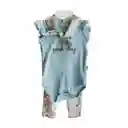 Conjunto 3pz 3-6 Meses Con Balaca Estampada De Flores, Set De Ropa Para Bebé Con Balaca Estampada Con Un Diseño De Flores, Hecho En Material Hipoalergénico, Con Mameluco Con Mangas Estilo Bolero