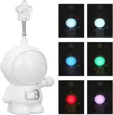 Lampara Escritorio Recargable Space Con Sacapuntas Blanca
