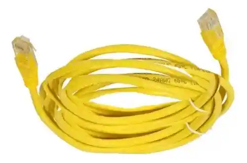 Cable De Red Cat6 15m Amarillo Rj45 Conectores Incluidos