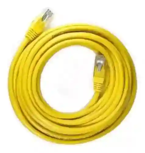 Cable De Red Cat6 15m Amarillo Rj45 Conectores Incluidos