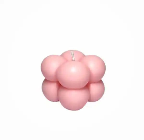 Velas Aromáticas De Burbujas Pequeñas Rosa