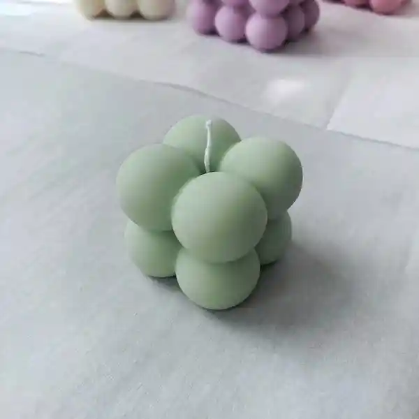 Velas Aromáticas De Burbujas Pequeñas Verde