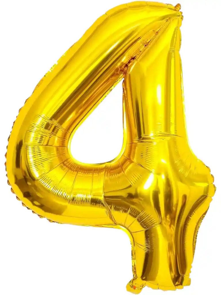 Globo Metalizado De Número Fiestas Cumpleaños 80 Cm Dorado X1