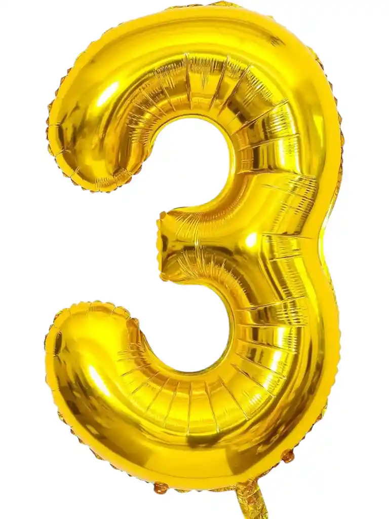 Globo Metalizado De Número Fiestas Cumpleaños 80 Cm Dorado X1