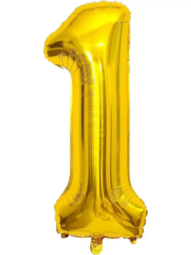 Globo Metalizado De Número Fiestas Cumpleaños 80 Cm Dorado X1