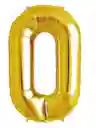 Globo Metalizado De Número Fiestas Cumpleaños 80 Cm Dorado X1