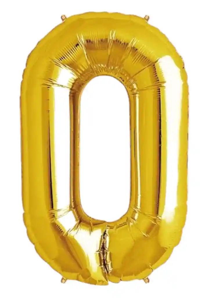 Globo Metalizado De Número Fiestas Cumpleaños 80 Cm Dorado X1