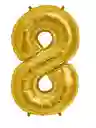 Globo Metalizado De Número Fiestas Cumpleaños 80 Cm Dorado X1