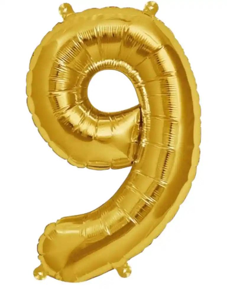 Globo Metalizado De Número Fiestas Cumpleaños 80 Cm Dorado X1