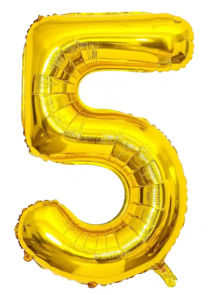 Globo Metalizado De Número Fiestas Cumpleaños 80 Cm Dorado X1