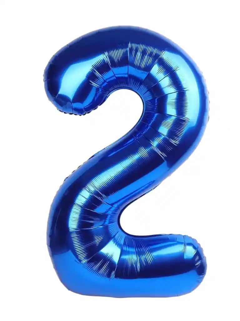 Globo Metalizado De Número Fiestas Cumpleaños 80 Cm Azul Oscuro X1