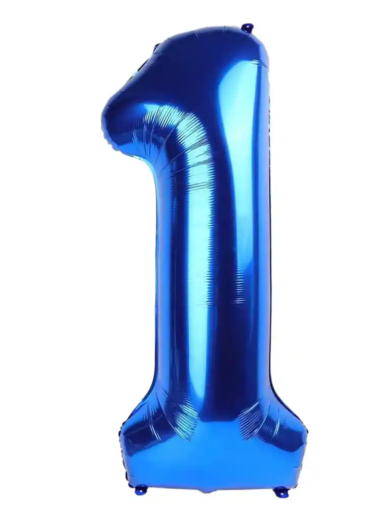 Globo Metalizado De Número Fiestas Cumpleaños 80 Cm Azul Oscuro X1