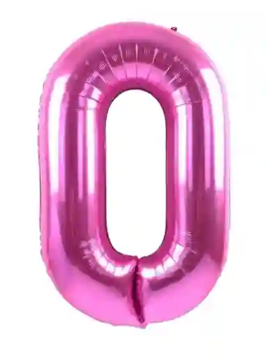 Globo Metalizado De Número Fiestas Cumpleaños 80 Cm Fucsia X1
