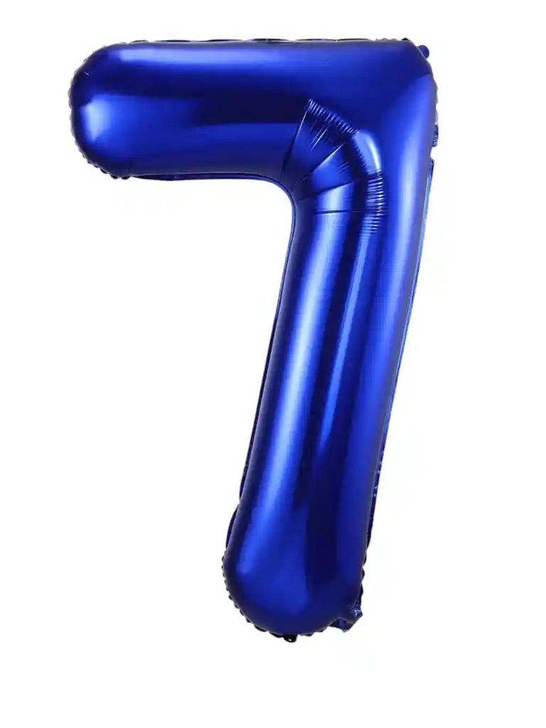 Globo Metalizado De Número Fiestas Cumpleaños 80 Cm Azul Oscuro X1