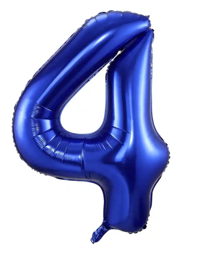 Globo Metalizado De Número Fiestas Cumpleaños 80 Cm Azul Oscuro X1