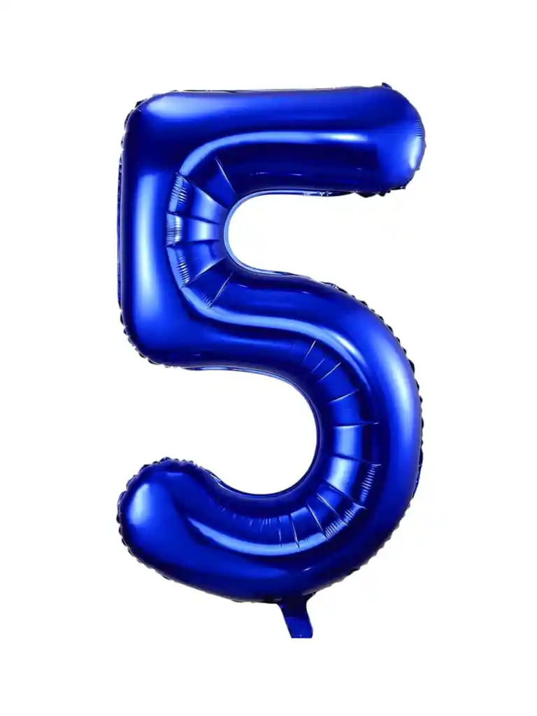 Globo Metalizado De Número Fiestas Cumpleaños 80 Cm Azul Oscuro X1