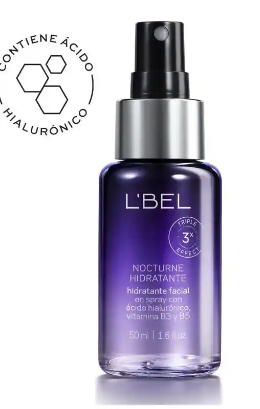 Hidratante Nocturno Facial En Spray Con Acido Hialuronico Vitamina B3 Y B5 - L Bel 50ml
