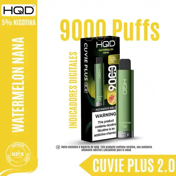 Vape Hqd Watermelon Nana 9000 Puffs 5%