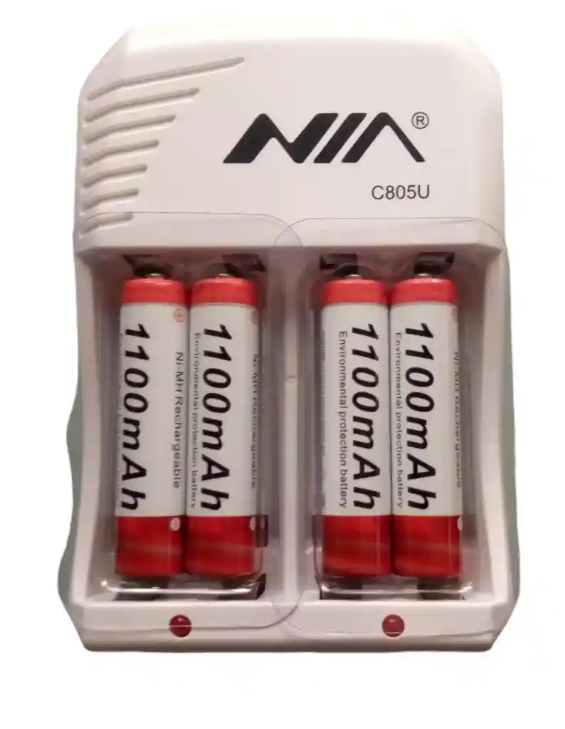 Cargador C805u +4 Baterias Nia Aaa 1100 Mah