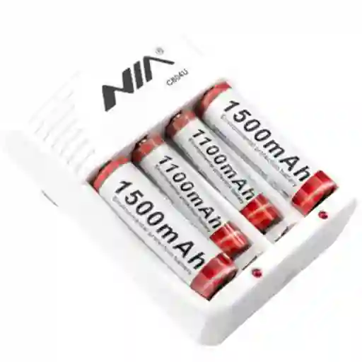 Baterías Nia Aa/aaa Recargables X4 + Cargador (1100mah/1500mah) C804u