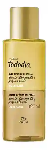 Aceite, Oleo Bifasico Corporal Tododia, Hidrata Intensamente Y Perfuma La Piel, Macadamia - Natura 120ml