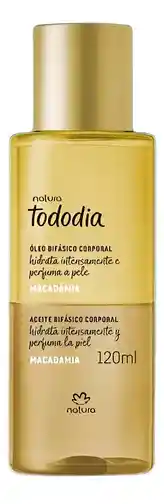 Aceite, Oleo Bifasico Corporal Tododia, Hidrata Intensamente Y Perfuma La Piel, Macadamia - Natura 120ml