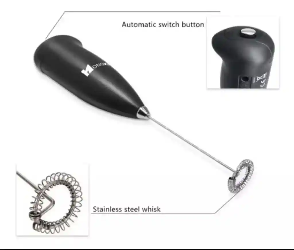 Mezclador Electrico Batidor Portatil Acero Inoxidable Mini