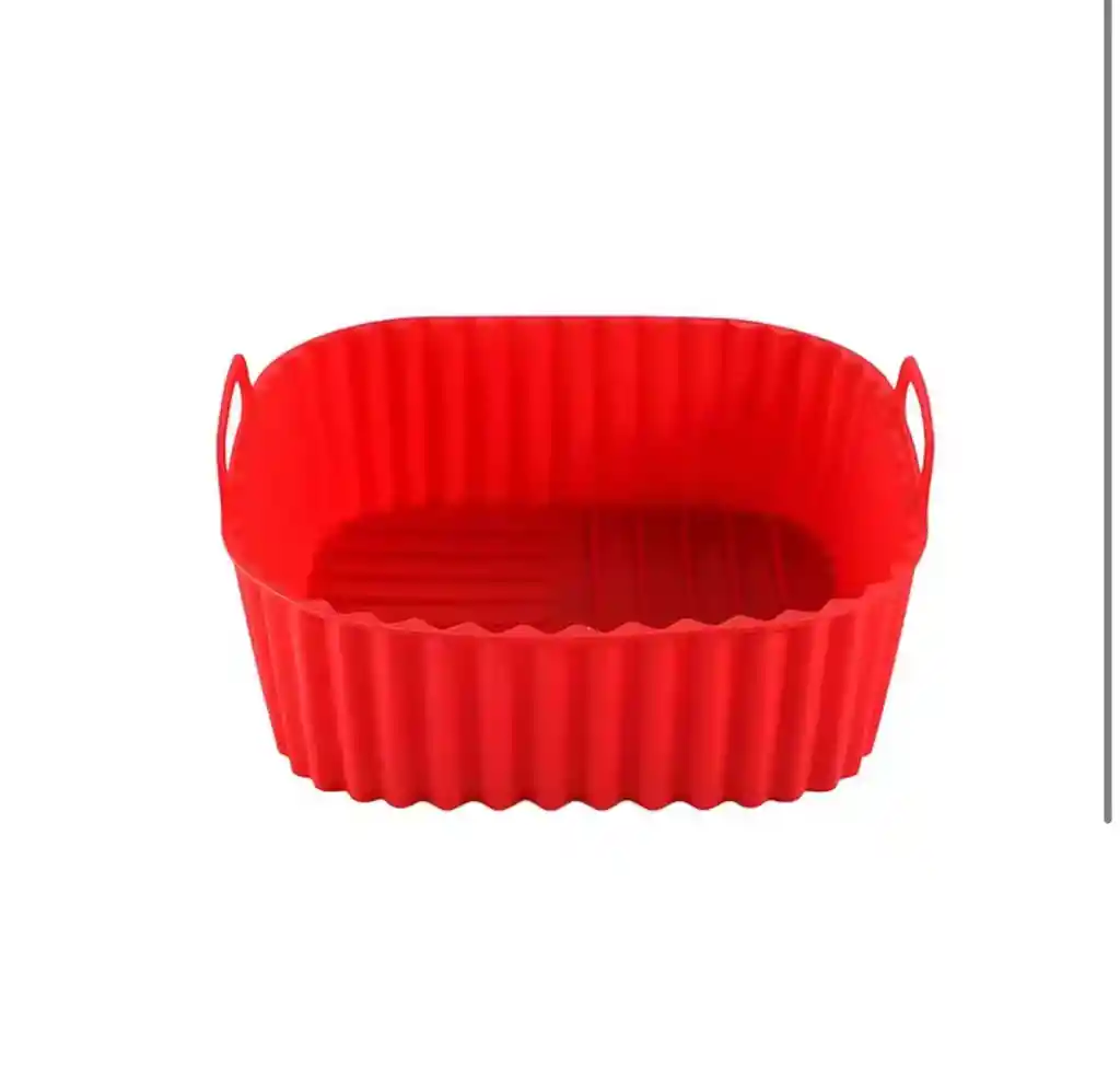 Canastilla Silicona Olla Freidora Air Fryer Pequeña Cuadrada Reutilizable